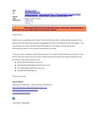 First page of Notice of Intent to Participate - Wet'suwet'en First Nation