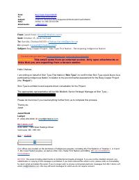 First page of Notice of Intent to Participate - Skin Tyee First Nation